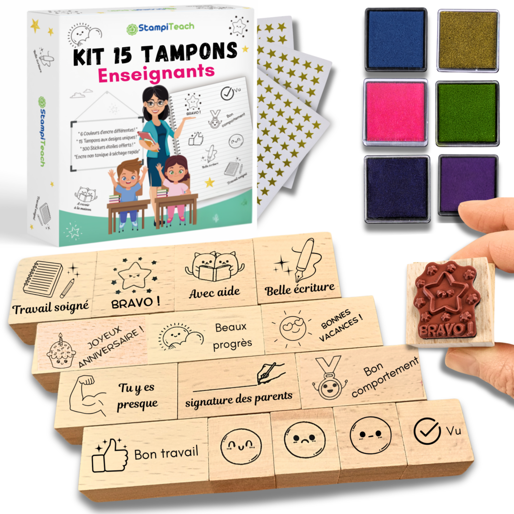 tampons enseignants ecole primaire tampon maitresse d'école cadeau maitresse